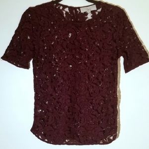 Loft Floral lace blouse